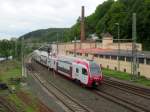 2307 der CFL durchfährt am 08. Mai 2014 den Bahnhof Kronach in Richtung Saalfeld.