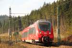 442 777 DB Regio im Frankenwald bei Steinbach am 03.11.2014.