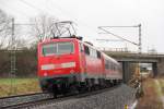 111 031-1 DB Regio bei Redwitz am 08.01.2015.