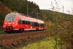 442 273 DB Regio bei Steinbach im Frankenwald am 23.10.2015.