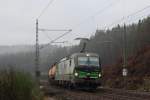 193 832 Rurtalbahn bei Steinbach im Frankenwald am 03.12.2015.