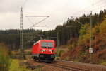 187 101 DB Cargo bei Steinbach im Frankenwald am 23.10.2015.