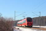 442 605 DB Regio mit einem entspannten Triebfahrzeugführer bei Oberlangenstadt am 06.01.2017.