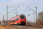 442 607 DB Regio bei Trieb am 25.02.2017.