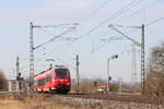 442 607 DB Regio bei Trieb am 25.02.2017.