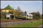 VT 650.710 von Agilis hält hier am 21.10.2019 um 16.03 Uhr auf der Fahrt nach Coburg am Haltepunkt Ludwigschorgast.