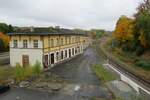 Der Bahnhof Oberkotzau am 17.10.2025, Blick in Richtung Hof.