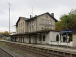 Der Bahnhof Schwarzenbach (Saale) am 17.10.2025.