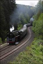 Die bekannteste Stelle entlang der Schiefeb Ebene ist die  S-Kurve  beim Km 80,0.