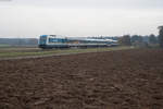 223 062 mit dem ALX 84104 von München Hbf nach Hof Hbf bei Oberteich, 04.11.2017