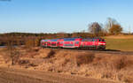 218 409 mit dem RE 4867 (Hof Hbf - München Hbf) bei Escheldorf 18.3.25