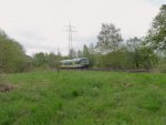 Hier fhrt ein VT 650 von Agilis auf der KBS 855 zwischen Hof und Oberkotzau, 7.Mai 2013.