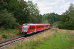 612 492 als RE 5286 (Cheb - Nürnberg Hbf) bei Elisenfels, 27.07.2019