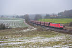 185 231 mit dem Erzzug nach Linz bei Edlhausen, 22.11.2018