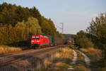 152 114 mit dem Tchibo KLV-Zug bei Postbauer-Heng Richtung Nürnberg, 28.08.2018
