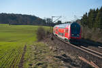 RE 4863 von Nürnberg Hbf nach München Hbf bei Krappenhofen, 22.03.2019