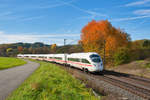 411 056  Waren (Müritz)  als ICE 27 (Dortmund Hbf - Wien Hbf) bei Postbauer-Heng, 20.10.2019