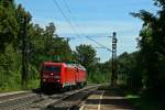 185 227-6 brachte die mit einem Defekt an der Sifa nicht mehr fahrfähige 232 388-9 am 27.08.15 von Passau nach Bremen.