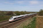 408 009 und 408 003 waren am 6. April 2024 bei Vierkirchen auf dem Weg nach München.