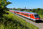 Der tägliche München Nürnberg Express um kurz nach neun Uhr am 10.7.2026 bei Vierkirchen.