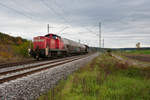 294 867 mit der Übergabe von Ansbach nach Rothenburg ob der Tauber bei Oberdachstetten, 16.10.2019