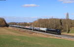 185 574-1 mit dem DGS 47981 (Gelsenkirchen Zoo – Salzburg) bei Uffenheim 23.2.22