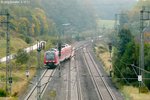 Blick von der Straßenbrücke in Oberdachstetten nach Süden auf 440 325.