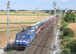 152 138 fuhr am 4.9.15 im Bahnhof Herrnberchtheim aus Gleis 3 ab, weil sie dort mit ihrem Güterzug von einem ICE nach München überholt worden war.