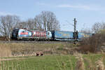 DPB 1293 906 mit einem  Walter-Zug  bei Muhr am See, 13.03.2026