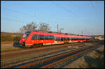 DB Regio 442 769  S-Bahn Nürnberg  war am 19.03.2026 als Regionalbahn von Marktbreit bei Winterhausen durch das Maintal gen Würzburg unterwegs.