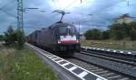ES 64 U2 - 029 der TX Logistik mit einem KLV Zug in Gunzenhausen Richtung Treuchtlingen.