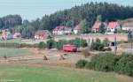 Am 6.9.91 fuhr eine Lok allein durch den 1978 geschlossenen Bahnhof Rosenbach.