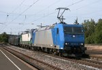 185 523 mit DGS 45199 (Neuss Gbf–Hegyeshalom) am 03.09.2016 in Steinach (b R o d T)