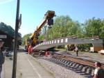 Gleisbauarbeiten am Haltepunkt Burgkirchen/Alz   Frhjahr 2007