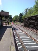 Gleisbauarbeiten am Haltepunkt Burgkirchen/Alz   Frhjahr 2007