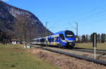 1430 019 als BRB 79067 (Grafing - Kufstein) bei Oberaudorf 12.2.22