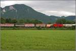 Typischer Kombizug nach Italien (3). Im Bild Tragwagen der DB und der FS beladen mit Containern von VECCHI ZIRONI TRANSPORTI, Fm, ASSCOCARGO (FERCAM) und Lblein. (06.07.07)