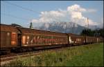 Ein Schiebewandwagen von NORDWAGGON luf in diesem Ganzzug von Italien nach Deutschland mit.