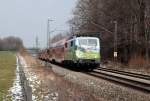 111 039 mit RE von Mnchen nach Salzburg beim B Vogl am 01.04.2013