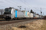 193 817 mit Ekel Aufliegern am 13.2.16 bei Eglharting.