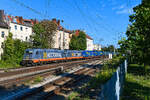 Am Abend des 19. August 2025 fuhren die 241.013 und 014 von Hectorrail mit dem LKW Walter KLV-Zug nach Rostock in den Bahnhof München Süd ein. Die beiden Loks hatten die aus Verona kommende Leistung in München Ost Rbf übernommen.  ...
