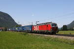1293 009 mit einem  WALTER-KLV  aus München kommend am 14. Juni 2023 bei Niederaudorf.