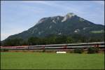 Noch verkehrt der OEC 162/163  TRANSALPIN  als klassischer Wagenzug....Hier aufgenommen am 08.08.2009 im Inntal.