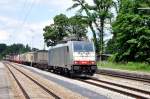 186 110 von Railpool in Lomo Diensten auf der Fahrt zum Brenner aufgenommen in Aling/Obb.am 23.6.10