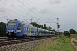 Auf dem Weg nach München Hbf war am Mittag des 12.09.2017 der Meridian ET 320 (1430 520-5), als dieser bei Zorneding in Richtung München Ost fuhr.