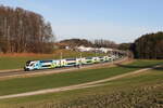 4010 022 aus Wien kommend am 30. Dezember 2023 bei Axdorf im Chiemgau.