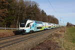 4010 029 aus Wien kommend am 21. Februar 2024 bei Hufschlag/Traunstein.