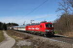 193 965 mit dem  Snälltaget-Skizug  auf dem Weg nach Salzburg.