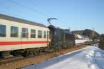 MRCE - Dispolok mit IC 2083 Hamburg-Altona - Berchtesgaden bei bersee am 05.01.2011