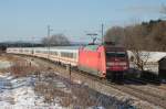 Eurocity von Frankfurt nach Graz, aufgenommen am 15.01.2012 bei bersee